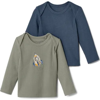 683534 - Tchibo - Žebrovaná trička pro miminka - pro miminko - vel. 74/80 - barva: modrá