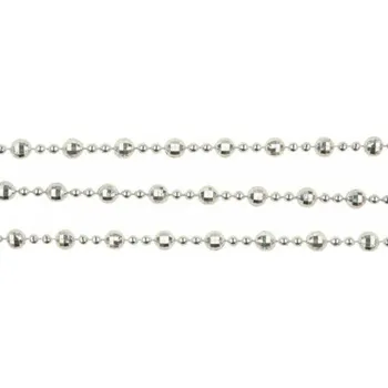 Vánoční dekorace Řetěz stříbrný s kuličkami - 2,2 m - 1999
