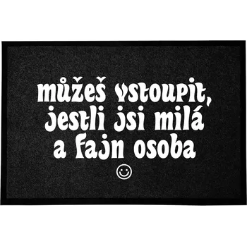 Obraz Wycieraczka Czarna Nie Zciszę Muzyki Super Dárek Vtipné Domů 60x40 cm