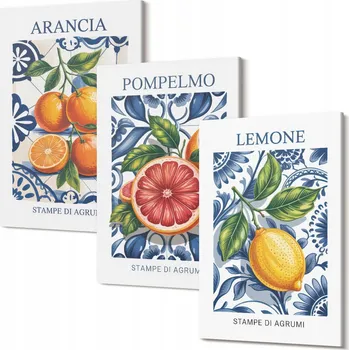 Obraz Sada nástěnných dekorací Galerie Citrusy italské, moderní plakáty 30x20 cm