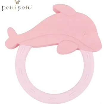 Hračka pro kojence Silikonové senzorické kousátko Patu Petu, růžové