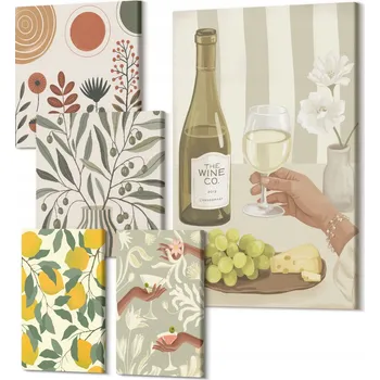 Obraz Sada nástěnných dekorací Obraz Na Plátně Stylové vinařské dekorace
