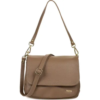 Kabelka Vezze kabelka z pravé lícové kůže béžová