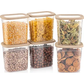 Dóza na potraviny Kuchyňské dózy na potraviny CRALEX Tosca sada 6 ks 2 L béžová