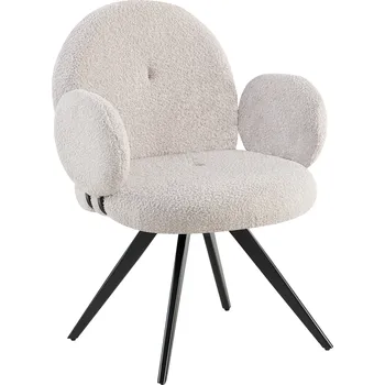 Jídelní židle Otočná židle, světle šedá/černá, VASALA