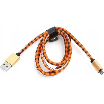 Datový kabel Kabel PLATINET USB - microUSB typ B, 1 m, oranžový