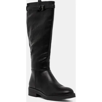 Dámské kozačky Kozačky U.S. Polo Assn. YLENIA001 dámské, černá barva, na plochém podpatku, YLENIA001W/EY1 YLENIA001W.EY1 99X, EUR 41