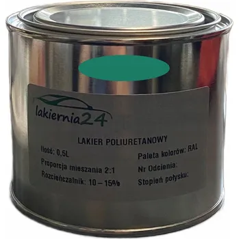 Lak na dřevo Barva Průmyslová polyuretanová barva, polyuretanový lak polomatný 0,5l 2:1 RAL 5021