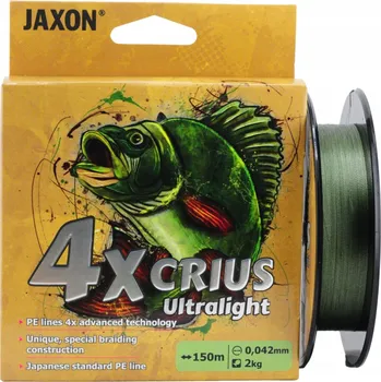 JAXON CRIUS 4X ULTRALIGHT ARMÁDNÍ ZELENÁ ŠŇŮRA 0,042 mm 150 m