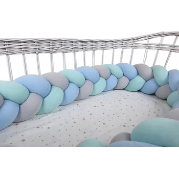 Prostěradlo CHRÁNIČ DO POSTÝLKY – cop BAVLNA 270 cm - Supelkowelove