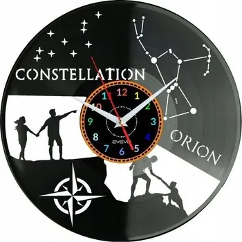 Hodiny Souhvězdí Orionu Nástěnné Hodiny Vinylová Deska Moderní Dekorace Na Zeď