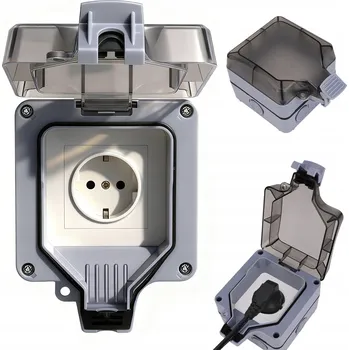 Elektrická zásuvka JEDNOTLIVÁ ZAHRADNÍ ZÁSUVKA VENKOVNÍ VODOTĚSNÁ ELEKTRICKÁ ZÁSUVKA