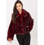 Vínová dámská kožešinová bunda s kapsami IT-KR-2502.50-bordo Velikost: ONE SIZE