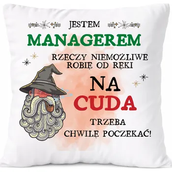 Polštář Dárek Polštář pro důstojníka s potiskem , bílý PoliDraw