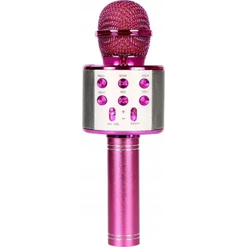 Mikrofon BEZDRÁTOVÝ KARAOKE MIKROFON S BLUETOOTH REPRODUKTOREM RŮŽOVÝ