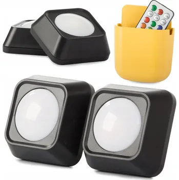 Lampička BEZDRÁTOVÁ LAMPIČKA NOČNÍ LAMPA RGB LED DÁLKOVÝ OVLADAČ NA BATERIE 2 KUSY