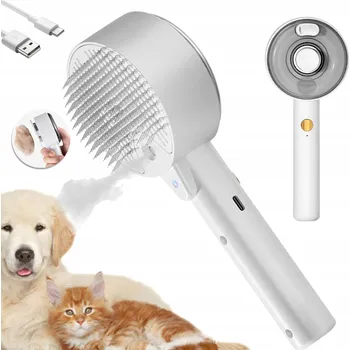 Kartáč pro zvířata PROFESIONÁLNÍ PARNÍ KARTÁČ NA SRSTI PSA KOČKY A JINÝCH ZVÍŘAT, SAMOČISTÍCÍ