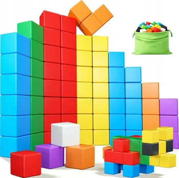 ostatní stavebnice Stavebnice Stavební Kostky Vzdělávací Krychle MAGNETY Sada