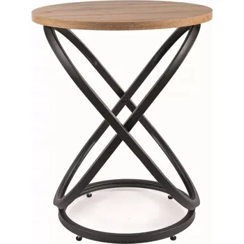 Konferenční stolek Konferenční stolek kulatý EOS E 45 dub artisan/černý Signal