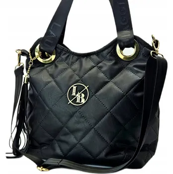 Kabelka Laura Biaggi shopper kabelka z eko kůže černá