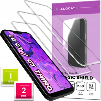 Pouzdro na mobilní telefon 3-BALENÍ Hybridní Sklo pro LG G7 / G7 Thinq (Fólie, Ochranné, Displej, 9H)