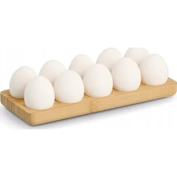 Dóza na potraviny BAMBUSOVÁ KRABIČKA / ZÁSOBNÍK NA 10 VAJEC DO LEDNICE FSC 24,5 x 10 x 2 CM