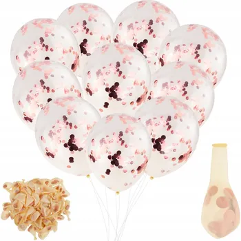 Balónek BALÓNKY S KONFETAMI 100KS PRŮHLEDNÉ KONFETY