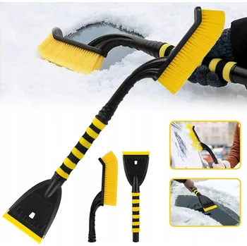 Autoškrabka Škrabka na okna s kartáčem, škrabka na sníh a led, teleskopická