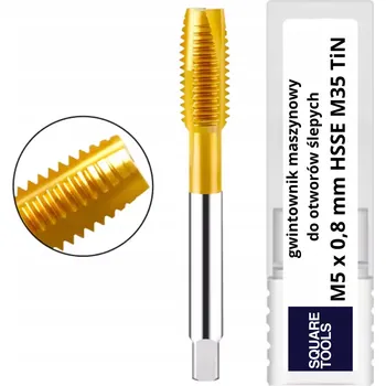 Závitořezný nástroj Strojní závitník M5 x 0,8 mm pro průchozí otvory