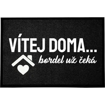 Obraz Wycieraczka Czarna Witaj Super Dárek Domov 60x40cm