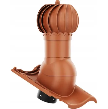 Vrták Větrací komín OTOČNÝ kulový fi150 ROBEN MILANO PŘÍRODNÍ ČERVENÁ