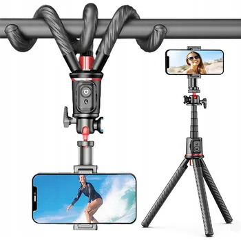 Stativ Flexibilní fotografický stativ 46-66 cm s držákem na telefon a dálkovým ovládáním