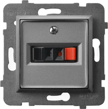 Elektrická zásuvka OSPEL JEDNODUCHÁ REPRODUKTOROVÁ ZÁSUVKA ŠEDÁ MATNÁ ARIA GG-1U/m/70