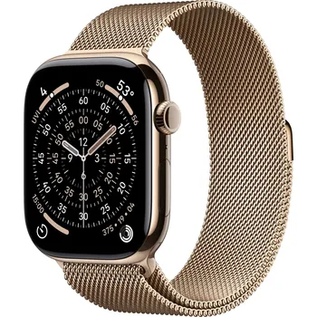 Apple Watch 11 GPS+Cell 46mm Titan Gold + Gold Milanese Loop - M/L + Next neomezeně XL
