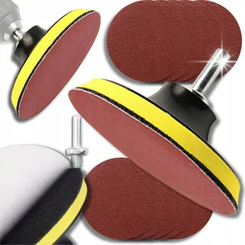 Brusný kotouč BRUSNÝ A LEŠTICÍ KOTOUČ 125 mm Eurodysk ADAPTÉR PAD NA SUCHÝ ZIP M14 + 10 brusných papírů