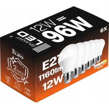 Žárovka LED žárovka E27 12W 1160lm Silná, Nebliká, Neutrální bílá, Halogenová, 230V