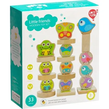 Dřevěná hračka Arkádová skládačka - věž se zvířátky