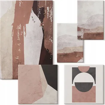 Obraz Sada obrazů na plátně Galerie Abstraktní kompozice země 5 kusů