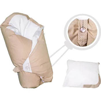 Dětská deka Eva Kiedroňová Povlak - Maxi Dráček - Béžový s bílými tečkami