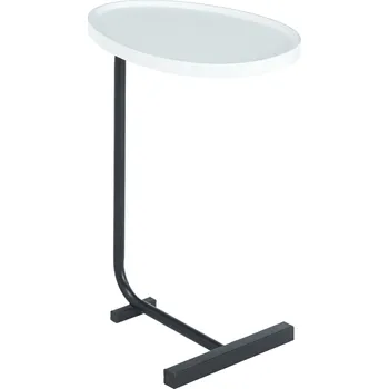 Konferenční stolek Příruční stolek, bílá/černá, ABERY