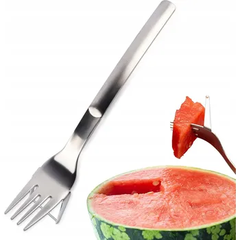 Příbor 1 sada Kráječ na ovoce, rozdělovač ovoce, vidlička na meloun