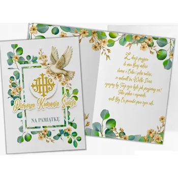 PRVNÍ SVATÉ PŘIJÍMÁNÍ přání k přijímání, přání ke Komuni, přáníčko ke Komuni, blahopřání ke Komuni, kartička ke Komuni IHS