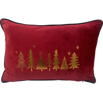 Polštář Polštář velurový obdélníkový bordó