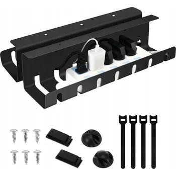 kabelová chránička 2 KS Krytky Kabelů Organizér na Kabely Držák Police Pod Stůl Desku 43cm