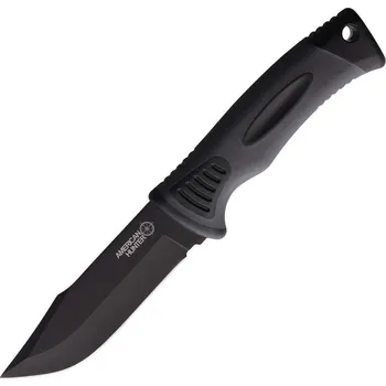 Bojový nůž Nůž s pevnou čepelí AMERICAN HUNTER s pouzdrem ČERNÝ (Nůž s pevnou čepelí AMERICAN HUNTER s pouzdrem ČERNÝ)