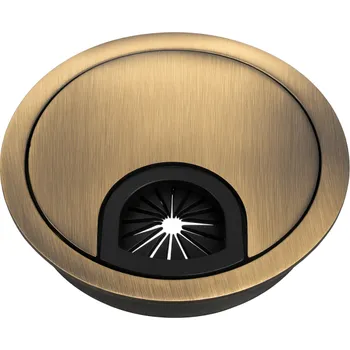 kabelová chránička Interex design Kabelová průchodka LINDA 60 / Stará zlatá broušená