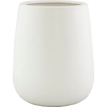 Květináč Květináč 20 cm průměr 14,5 cm keramika bílý