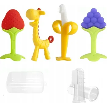 Hračka pro kojence Kousátko na prořezávání zoubků Uxxu silikonové, vícebarevné