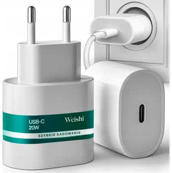 Síťová nabíječka Weishi USB typ C pro Apple 3000 mA 9 V bílá