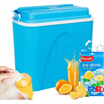 CHLADICÍ BOX 24L: MODRÝ, NA CHLADICÍ VLOŽKY, IDEÁLNÍ NA DOVOLENOU